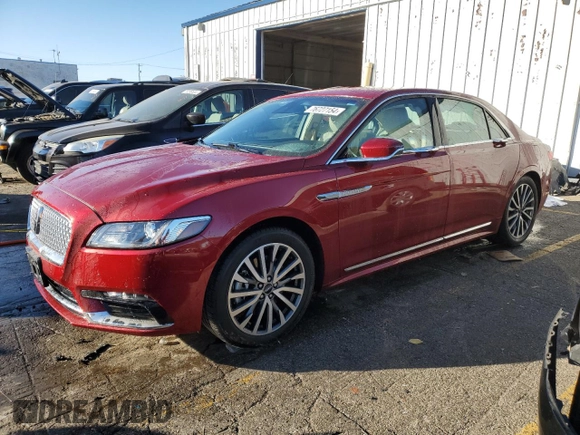 2018 Lincoln Continental Select with VIN 1LN6L9SK0J5609318, listed as a Copart auction lot 76727154 with 34,690 mi miles and Salvage Title. Bid and sale history available at carsss.com. Image 1.