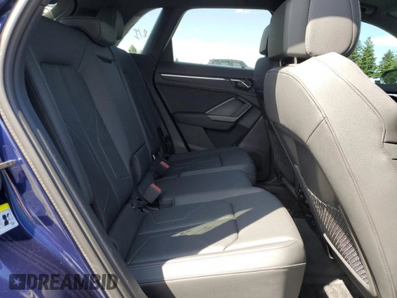 2023 Audi Q3 S line Premium Plus with VIN WA1EECF34P1117590, listed as a Copart auction lot 57404685 with 14,486 mi miles and Salvage title. Bid and sale history available at DreamBid. Image 11.