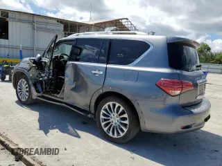 2017 Infiniti QX80 with VIN JN8AZ2NF5H9642681, listed as a Copart auction lot 71200704 with 132,250 mi miles and Salvage Title. Bid and sale history available at carsss.com. Image 2.