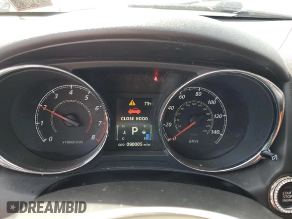 2016 Mitsubishi Outlander SEL with VIN JA4AR4AW3GZ025138, listed as a Copart auction lot 57803615 with 90,005 mi miles and Salvage title. Bid and sale history available at DreamBid. Image 9.