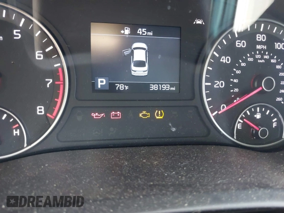 2020 Kia Optima LX with VIN 5XXGT4L32LG426326, listed as a IAAI auction lot 42533007 with 38,193 mi miles and . Bid and sale history available at DreamBid. Image 7.
