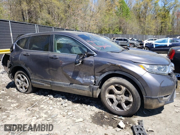 2017 Honda CR-V EX-L with VIN 2HKRW2H88HH672690, listed as a Copart auction lot 53306295 with 62,073 mi miles and Salvage Title. Bid and sale history available at carsss.com. Image 4.