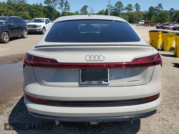 2021 Audi e-tron Sportback Premium Plus with VIN WA12AAGE3MB013620, listed as a Copart auction lot 53856925 with 37,232 mi miles and Salvage title. Bid and sale history available at DreamBid. Image 6.