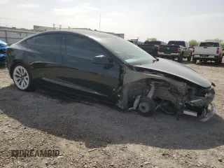 2022 Tesla Model 3 with VIN 5YJ3E1EA0NF287838, listed as a Copart auction lot 47785355 with 54,116 mi miles and Salvage Title. Bid and sale history available at DreamBid. Image 4.