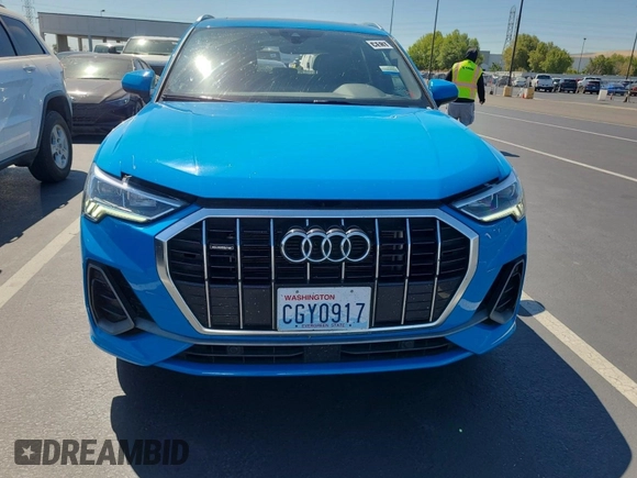 2023 Audi Q3 S line Premium with VIN WA1DECF32P1108964, listed as a IAAI auction lot 42889692 with 54,133 mi miles and . Bid and sale history available at DreamBid. Image 6.