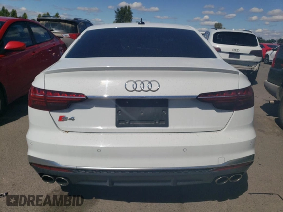 2021 Audi S4 Premium Plus with VIN WAUB4AF49MA024579, listed as a Copart auction lot 64689814 with 28,698 mi miles and Salvage Title. Bid and sale history available at carsss.com. Image 6.