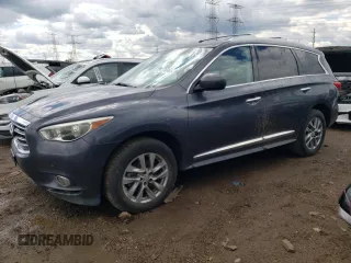 2013 Infiniti JX35 with VIN 5N1AL0MM5DC332573, listed as a Copart auction lot 54174764 with 234,774 mi miles and Salvage Title. Bid and sale history available at carsss.com. Image 1.
