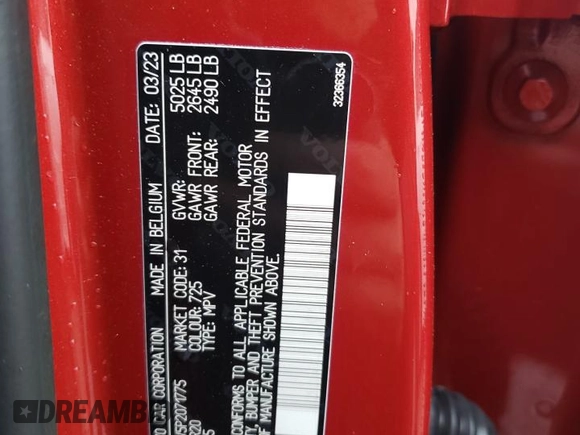 2023 Volvo XC40 Plus Dark Theme с VIN YV4L12UW5P2071775, выставлен на аукционе Copart как лот 51894235 с пробегом 18 883 миль миль и Списание • Salvage title. История ставок и продаж доступна на DreamBid. Изображение 12.