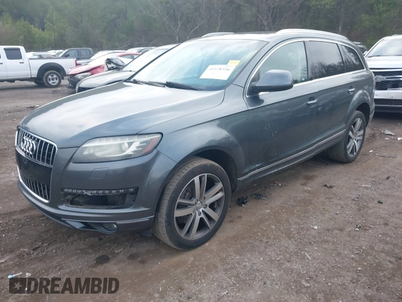 2015 Audi Q7 Premium Plus with VIN WA1LGAFE4FD008776, listed as a IAAI auction lot 41528346 with 213,557 mi miles and . Bid and sale history available at DreamBid. Image 17.