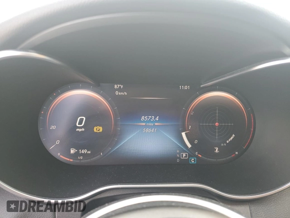 2021 Mercedes-Benz C 300 with VIN W1KWF8EB4MR651866, listed as a Copart auction lot 57775215 with 58,641 mi miles and Non repairable. Bid and sale history available at DreamBid. Image 9.