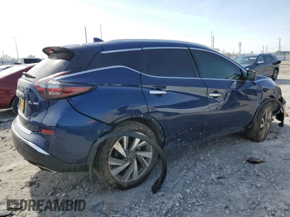 2019 Nissan Murano SL with VIN 5N1AZ2MS5KN165643, listed as a Copart auction lot 46440014 with 34,867 mi miles and Salvage Title. Bid and sale history available at DreamBid. Image 3.