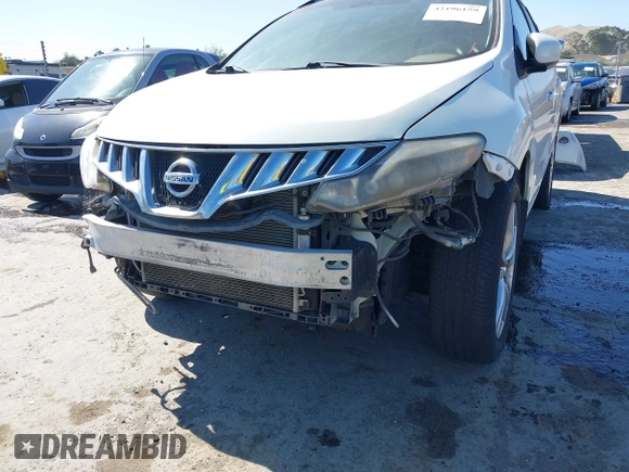 2009 Nissan Murano S with VIN JN8AZ18W79W210697, listed as a IAAI auction lot 42196159 with 172,435 mi miles and . Bid and sale history available at carsss.com. Image 6.