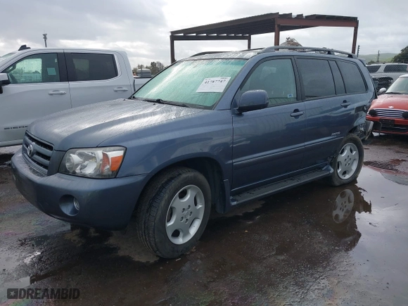 2006 Toyota Highlander w/3rd Row with VIN JTEEP21A360174203, listed as a IAAI auction lot 41787747 with 143,519 mi miles. Bid and sale history available at carsss.com. Image 2.