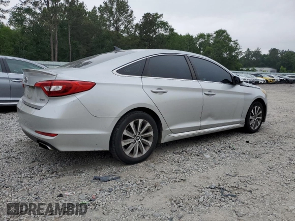 2015 Hyundai Sonata Sport with VIN 5NPE34AF0FH067684, listed as a Copart auction lot 56144395 with 155,780 mi miles and Salvage title. Bid and sale history available at DreamBid. Image 3.