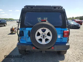 2021 Jeep Wrangler Unlimited Willys with VIN 1C4HJXDM5MW824651, listed as a Copart auction lot 51843605 with 51,647 mi miles and Salvage Title. Bid and sale history available at DreamBid. Image 6.