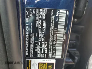 2017 Mercedes-Benz GLS 450 с VIN 4JGDF6EE7HA802361, выставлен на аукционе Copart как лот 58807965 с пробегом 23 355 миль миль и Списание • Salvage title. История ставок и продаж доступна на DreamBid. Изображение 14.