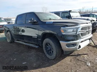 2019 Ram 1500 Big Horn/Lone Star with VIN 1C6SRFFT9KN600323, listed as a IAAI auction lot 41352435 with 1 mi miles. Bid and sale history available at carsss.com. Image 1.
