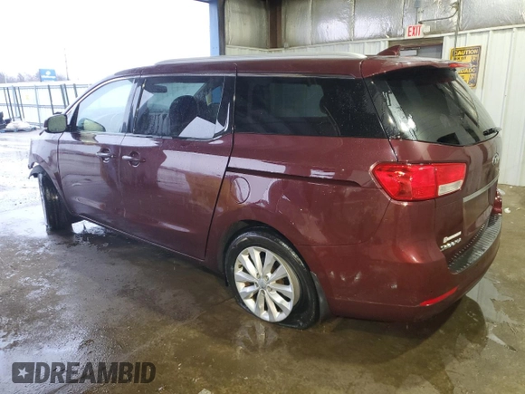 2016 Kia Sedona SX with VIN KNDMC5C1XG6184283, listed as a Copart auction lot 47830095 with 109,445 mi miles and Salvage Title. Bid and sale history available at carsss.com. Image 2.