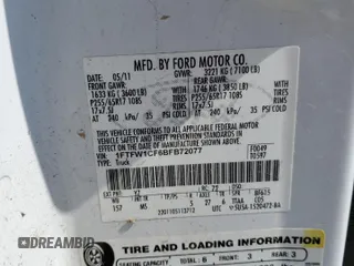 2011 Ford F-150 XL with VIN 1FTFW1CF6BFB72077, listed as a Copart auction lot 55447265 with 322,095 mi miles and Clean Title. Bid and sale history available at carsss.com. Image 12.
