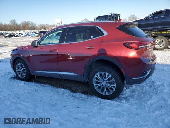 2022 Buick Envision Preferred with VIN LRBAZLR4XND164615, listed as a Copart auction lot 42204715 with 15,832 mi miles and Salvage Title. Bid and sale history available at carsss.com. Image 2.