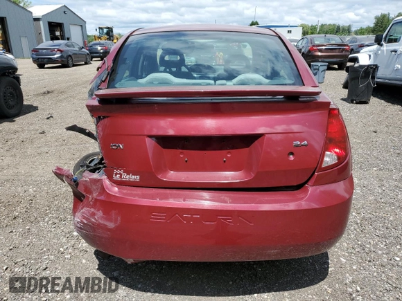 2006 Saturn ION with VIN 1G8AL55B06Z206288, listed as a Copart auction lot 61862744 with 184,147 mi miles and Salvage Title. Bid and sale history available at carsss.com. Image 6.