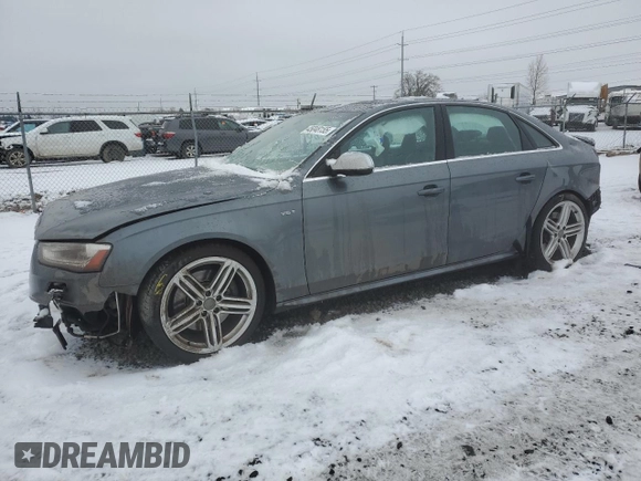 2013 Audi S4 Prestige with VIN WAUKGAFL1DA050754, listed as a Copart auction lot 45048155 with 82,012 mi miles and Salvage Title. Bid and sale history available at DreamBid. Image 1.