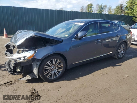 2014 Kia Cadenza Premium with VIN KNALN4D71E5153863, listed as a Copart auction lot 73567824 with 116,308 mi miles and Salvage Title. Bid and sale history available at carsss.com. Image 1.