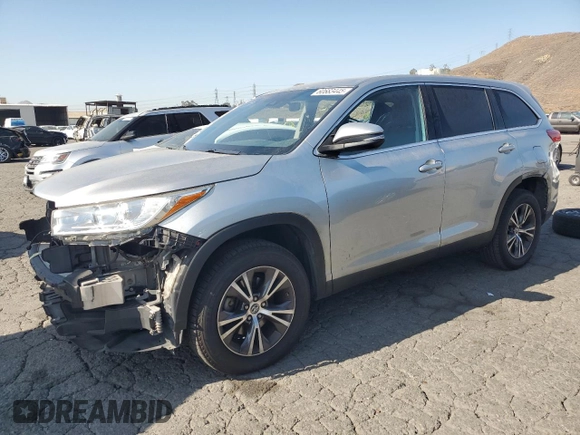 2019 Toyota Highlander LE with VIN 5TDZZRFH6KS350151, listed as a Copart auction lot 60683445 with 57,853 mi miles and Salvage title. Bid and sale history available at DreamBid. Image 1.