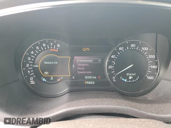 2019 Lincoln MKC Reserve with VIN 5LMTJ3DH8KUL21252, listed as a Copart auction lot 42289075 with 56,309 mi miles and Salvage Title. Bid and sale history available at DreamBid. Image 9.