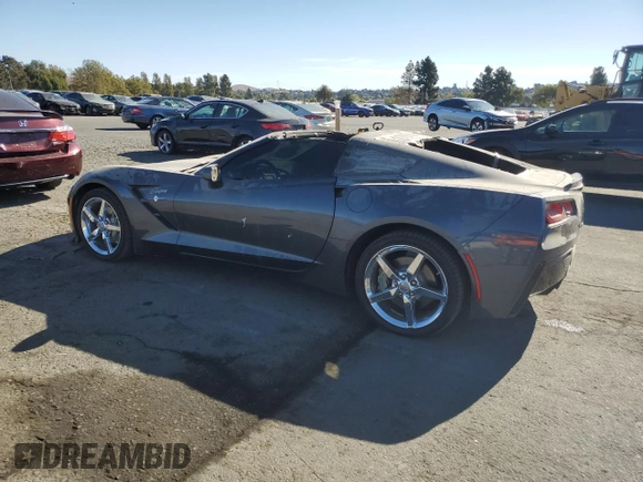2014 Chevrolet Corvette 3LT with VIN 1G1YF2D71E5109963, listed as a Copart auction lot 77687814 with 34,089 mi miles and Salvage title. Bid and sale history available at DreamBid. Image 2.