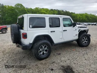 2018 Jeep Wrangler Unlimited Rubicon with VIN 1C4HJXFG2JW244664, listed as a Copart auction lot 52987455 with 40,463 mi miles and Salvage title. Bid and sale history available at DreamBid. Image 3.