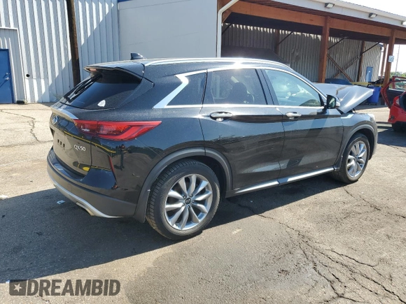 2020 Infiniti QX50 Luxe with VIN 3PCAJ5M37LF100668, listed as a Copart auction lot 60328225 with 44,857 mi miles and Salvage title. Bid and sale history available at DreamBid. Image 3.