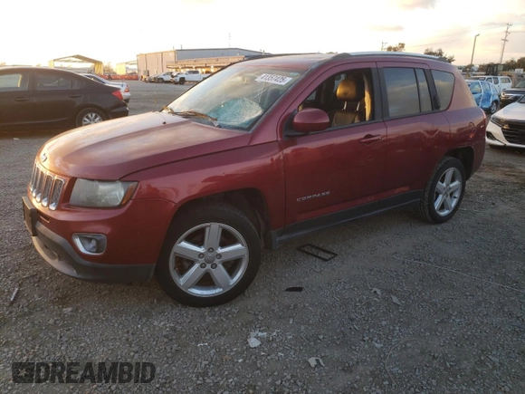 2014 Jeep Compass Latitude with VIN 1C4NJCEA0ED849678, listed as a Copart auction lot 41357425 with 60,828 mi miles and Salvage Title. Bid and sale history available at carsss.com. Image 1.