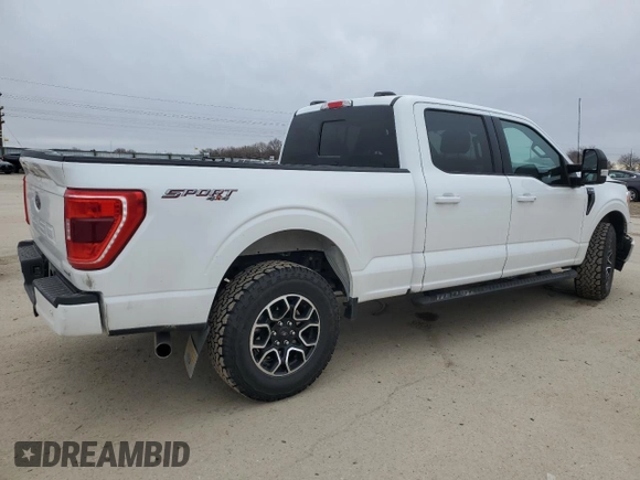 2023 Ford F-150 XL with VIN 1FTFW1E80PFB21597, listed as a Copart auction lot 44261435 with 55,566 mi miles and Salvage Title. Bid and sale history available at carsss.com. Image 3.