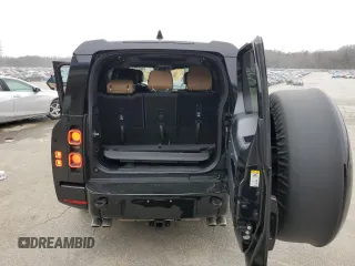 2025 Land Rover Defender with VIN SALEWFFE9S2369515, listed as a Copart auction lot 43980615 with 6,363 mi miles and Salvage title. Bid and sale history available at DreamBid. Image 6.