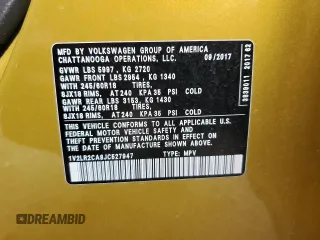 2018 Volkswagen Atlas SE z VIN 1V2LR2CA8JC527947, wystawiony jako Copart lot #54258935 z przebiegiem 126 541 mil mil oraz Szkoda całkowita • Salvage title. Historia ofert i sprzedaży dostępna na DreamBid. Obrazek 14.