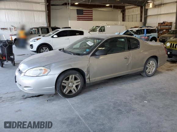 2006 Chevrolet Monte Carlo LT 3.9L z VIN 2G1WK151569330350, wystawiony jako Copart lot #54158595 z przebiegiem Nie podano mil oraz Szkoda całkowita • Salvage title. Historia ofert i sprzedaży dostępna na DreamBid. Obrazek 1.