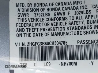2012 Honda Civic Cpe EX with VIN 2HGFG3B80CH504785, listed as a IAAI auction lot 41651632 with 139,635 mi miles. Bid and sale history available at carsss.com. Image 9.