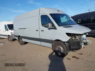 2024 Mercedes-Benz Sprinter Cargo with VIN W1Y4NCHY1RT165996, listed as a IAAI auction lot 41181444 with 5,696 mi miles. Bid and sale history available at carsss.com. Image 1.