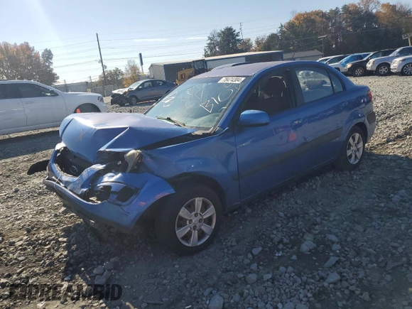 2007 Kia Rio LX with VIN KNADE123376224643, listed as a Copart auction lot 78474304 with 170,497 mi miles and Salvage Title. Bid and sale history available at carsss.com. Image 1.