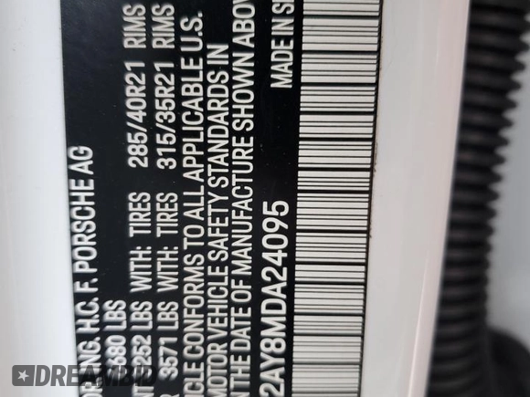 2021 Porsche Cayenne E-Hybrid Hybrid z VIN WP1AE2AY8MDA24095, wystawiony jako Copart lot #73733544 z przebiegiem 36 913 mil mil oraz Szkoda całkowita • Salvage title. Historia ofert i sprzedaży dostępna na DreamBid. Obrazek 13.