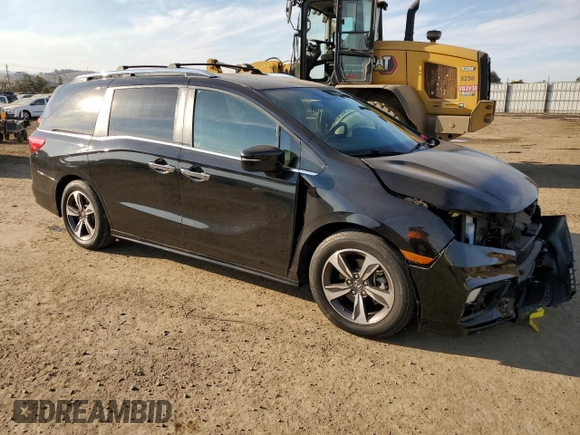 2020 Honda Odyssey Touring with VIN 5FNRL6H87LB007609, listed as a Copart auction lot 84562954 with 22,763 mi miles and Salvage Title. Bid and sale history available at DreamBid. Image 4.