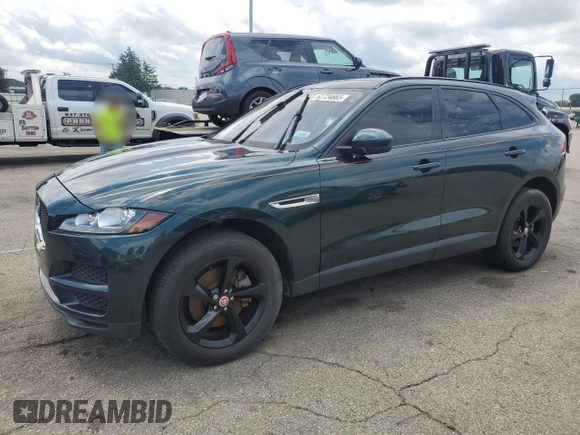 2017 Jaguar F-Pace 35t Premium with VIN SADCJ2BV7HA489912, listed as a Copart auction lot 62724665 with 74,494 mi miles and Clean title. Bid and sale history available at DreamBid. Image 1.