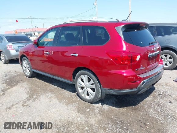 2018 Nissan Pathfinder SL with VIN 5N1DR2MN4JC665214, listed as a IAAI auction lot 41970395 with 183,111 mi miles. Bid and sale history available at carsss.com. Image 3.