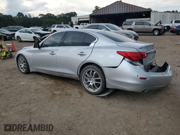 2014 Infiniti Q50 Premium with VIN JN1BV7AP9EM681650, listed as a Copart auction lot 62825004 with 136,959 mi miles and Salvage title. Bid and sale history available at DreamBid. Image 2.