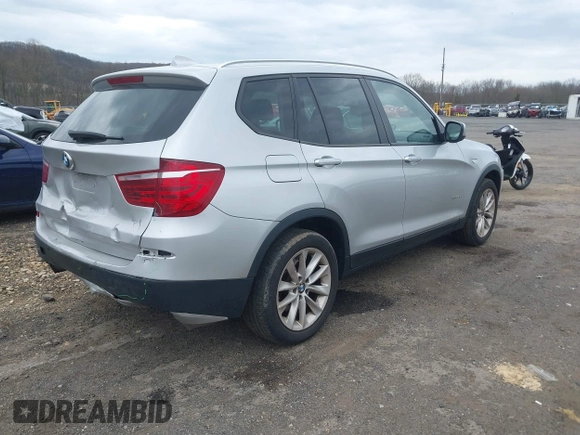 2013 BMW X3 xDrive28i with VIN 5UXWX9C54D0D06319, listed as a IAAI auction lot 42030197 with 79,940 mi miles. Bid and sale history available at carsss.com. Image 4.