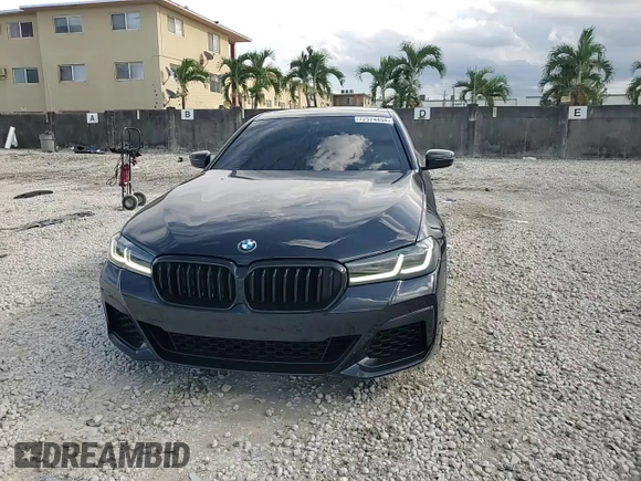 2023 BMW 5 Series 540i xDrive with VIN WBA73BJ00PWY18798, listed as a Copart auction lot 72574454 with 26,445 mi miles and Salvage Title. Bid and sale history available at carsss.com. Image 10.