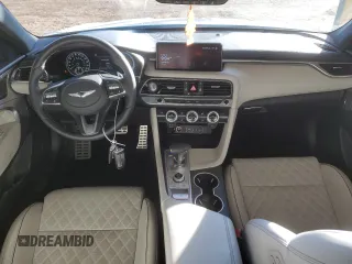 2022 Genesis G70 3.3T with VIN KMTG54TE0NU096602, listed as a Copart auction lot 82014334 with 17,127 mi miles and Salvage Title. Bid and sale history available at carsss.com. Image 8.