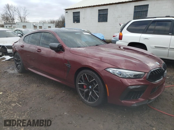 2021 BMW M8 z VIN WBSGV0C03MCF60039, wystawiony jako Copart lot #39737763 z przebiegiem Nie podano mil oraz . Historia ofert i sprzedaży dostępna na DreamBid. Obrazek 4.