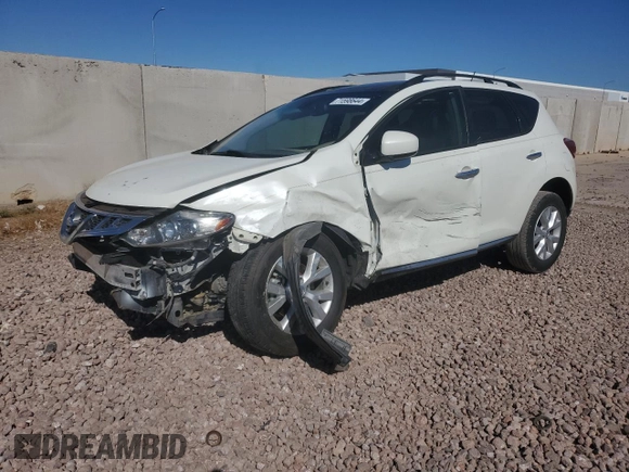 2013 Nissan Murano SL with VIN JN8AZ1MW9DW314011, listed as a Copart auction lot 71598644 with 127,370 mi miles and Salvage Title. Bid and sale history available at carsss.com. Image 1.